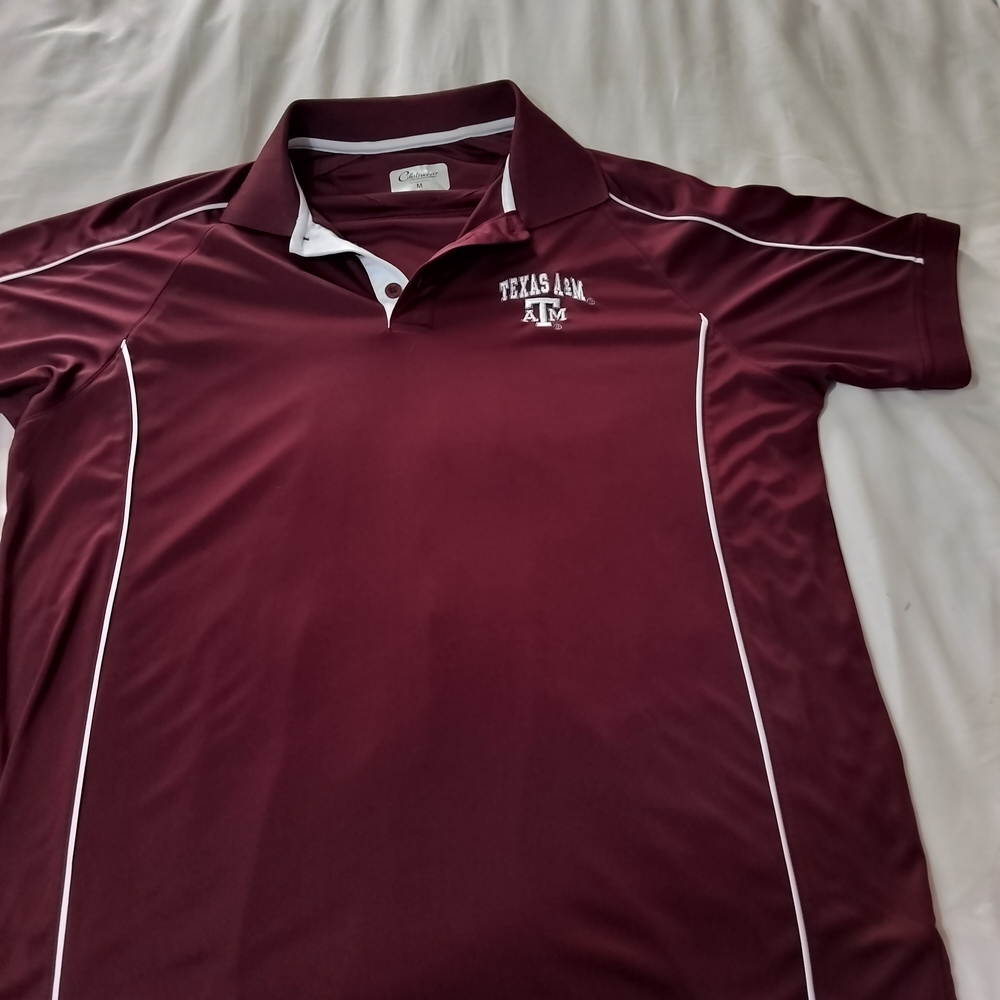 Texas A&M Maroon Polo Shirt Aggies Men's Medium